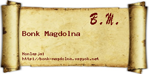 Bonk Magdolna névjegykártya